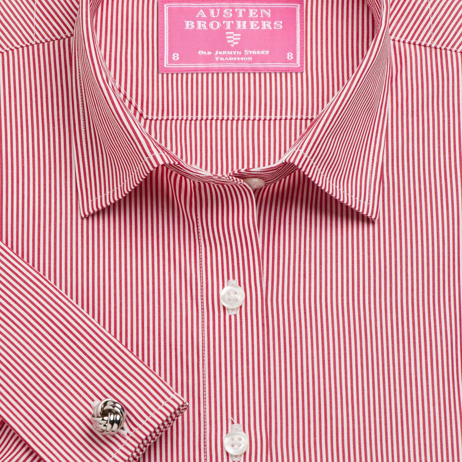 Made 2 Order - Red French Bengal Stripe Poplin