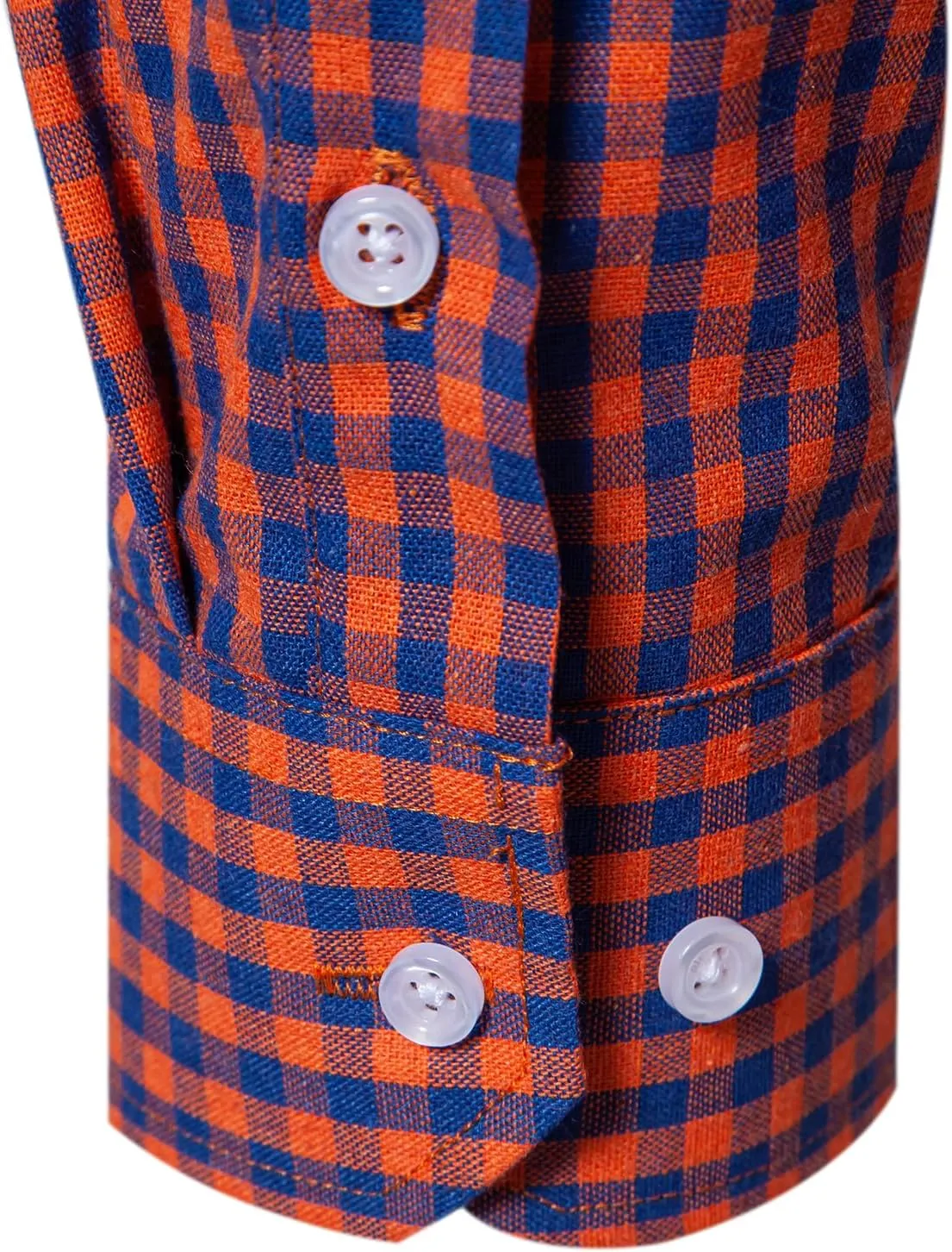 Manwan walk Men's Plaid Button Down Shirts Regular Fit Long Sleeve Casual Business Shirts