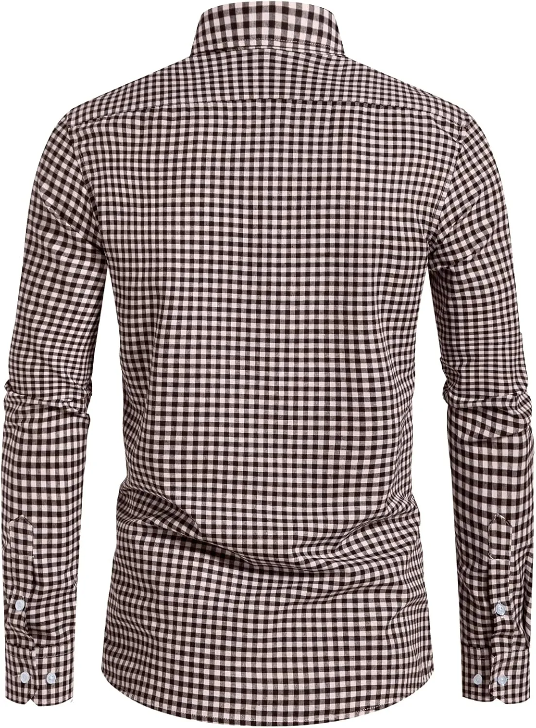 Manwan walk Men's Plaid Button Down Shirts Regular Fit Long Sleeve Casual Business Shirts