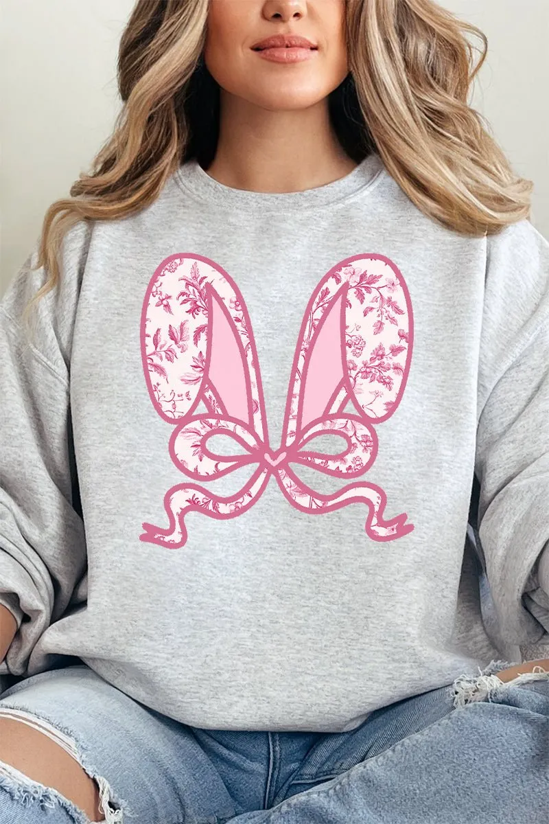 Mauve Chinoiserie Bunny Ears Unisex NuBlend Crew Sweatshirt