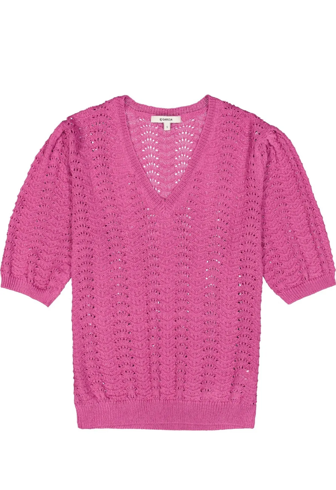 MEADOW PURPLE CROCHET V SUMMER SWEATER
