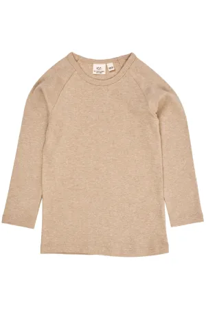 MELANGE LS T-SHIRT - BEIGE MELANGE