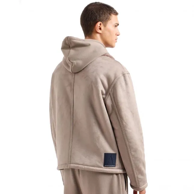 Mens Armani Exchange Driftwood Suedette Jacket