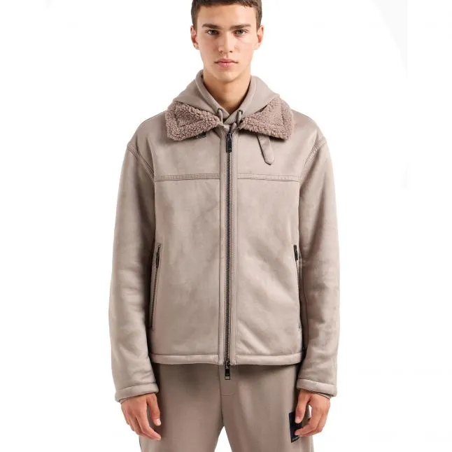 Mens Armani Exchange Driftwood Suedette Jacket