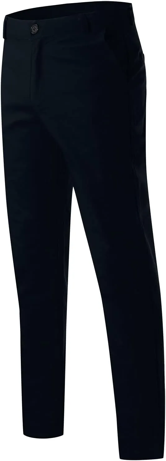 Men's Classic-Fit Wrinkle-Resistant Flat-Front Chino Pant (Available in Big & Tall) Slim-Fit Casual with Pockets
