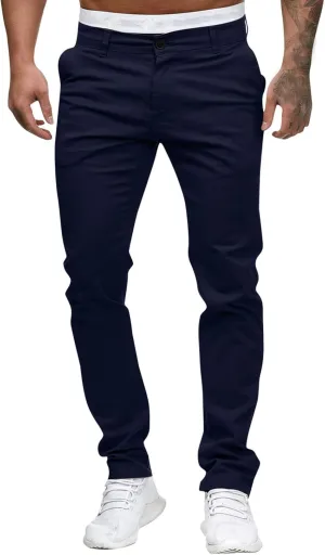 Men's Classic-Fit Wrinkle-Resistant Flat-Front Chino Pant (Available in Big & Tall) Slim-Fit Casual with Pockets
