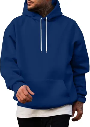 Men's Loose Fit Hoodies Lightweight Pullover Casual Sweatshirts