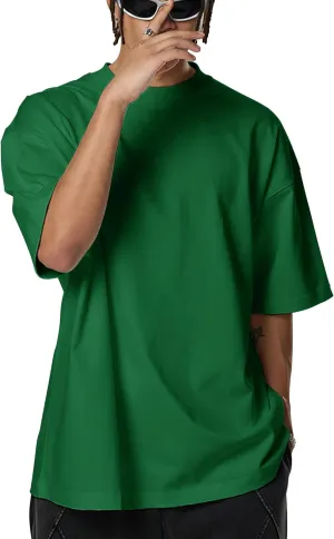 Mens Oversized T Shirts Short Sleeve Cotton Tshirts Heavyweight Streetwear Shirts Crewneck Workout Tees Tops
