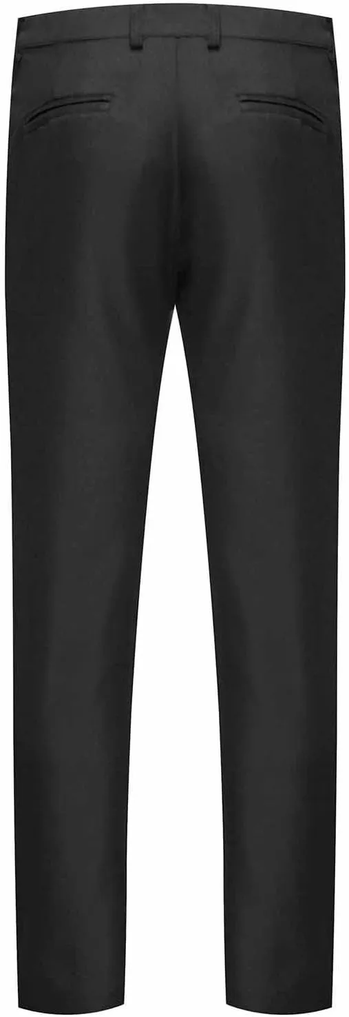 Men's Slim Fit Dress Pants Button Closure Lightweight Formal Trousers Mid Waist Professional Stylish Business Wedding