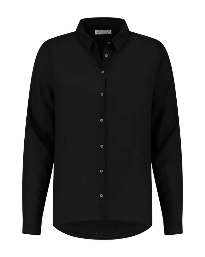 Michelle Shirt Black Tencel