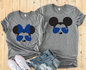 Minnie and Mickey Autism Puzzle Sunglasses T Shirts - Disney Autism Couple Shirt- Matching Disney Shirts- Spectrum Awareness Disney Shirt