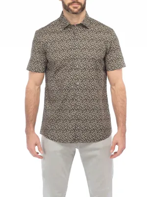 Modern English Short Sleeve Brown Shirt