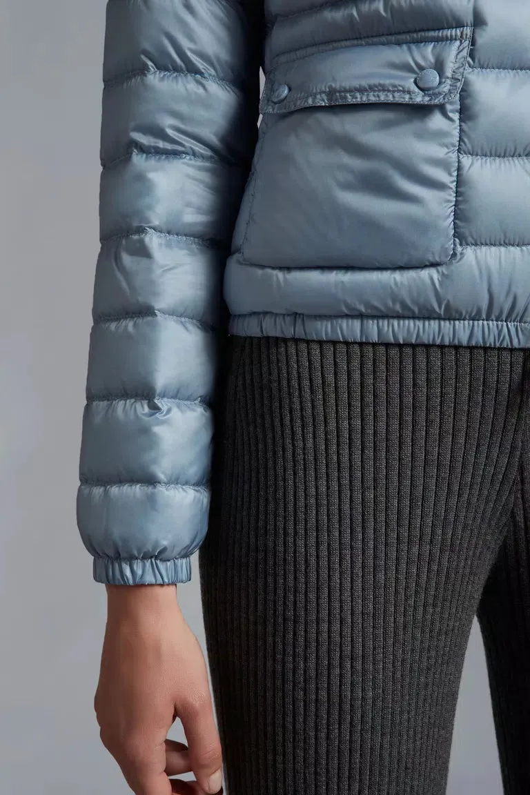 MONCLER LANS SHORT DOWN JACKET LIGHT BLUE
