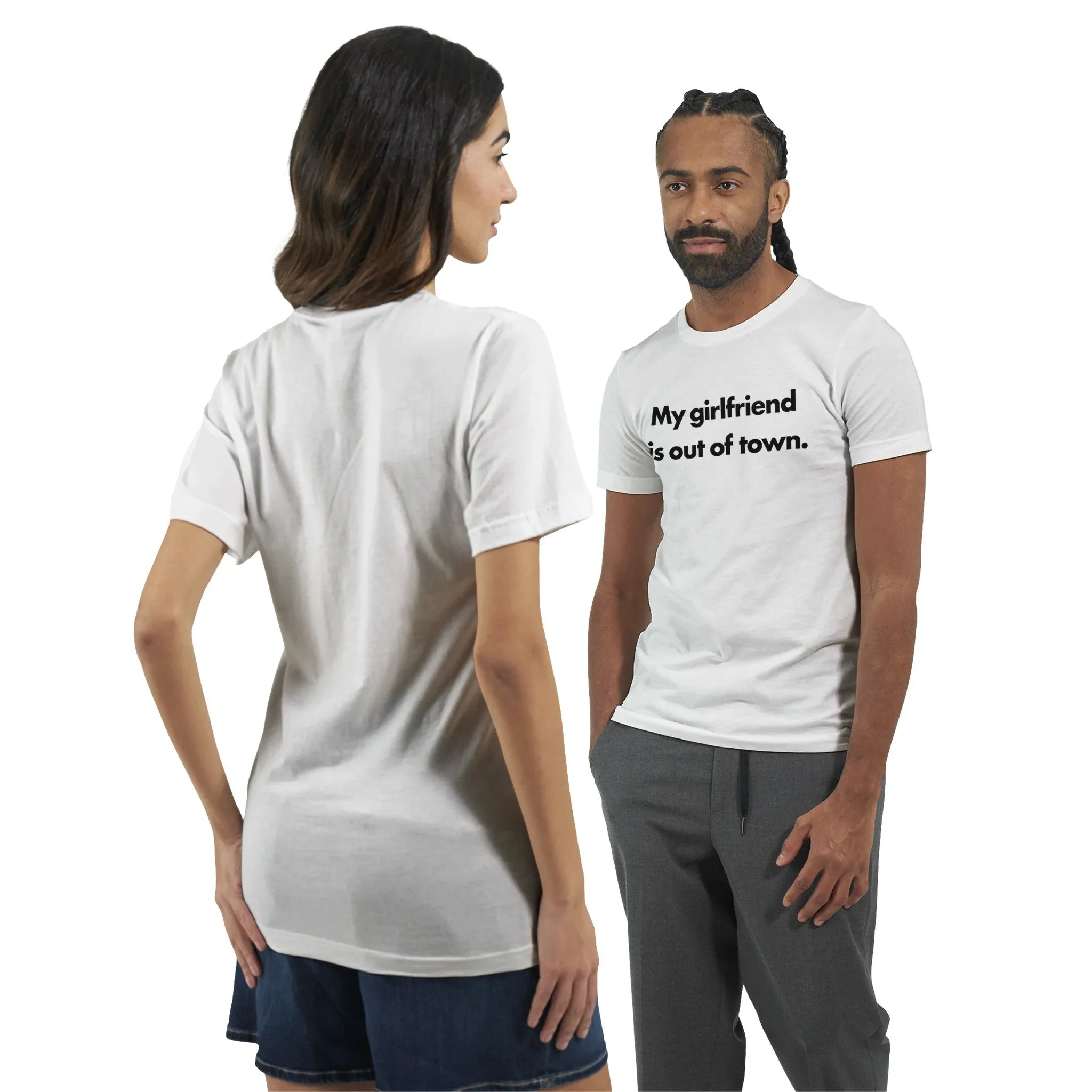 My Girlfriend is out of town.  -  Premium Unisex Crewneck T-shirt