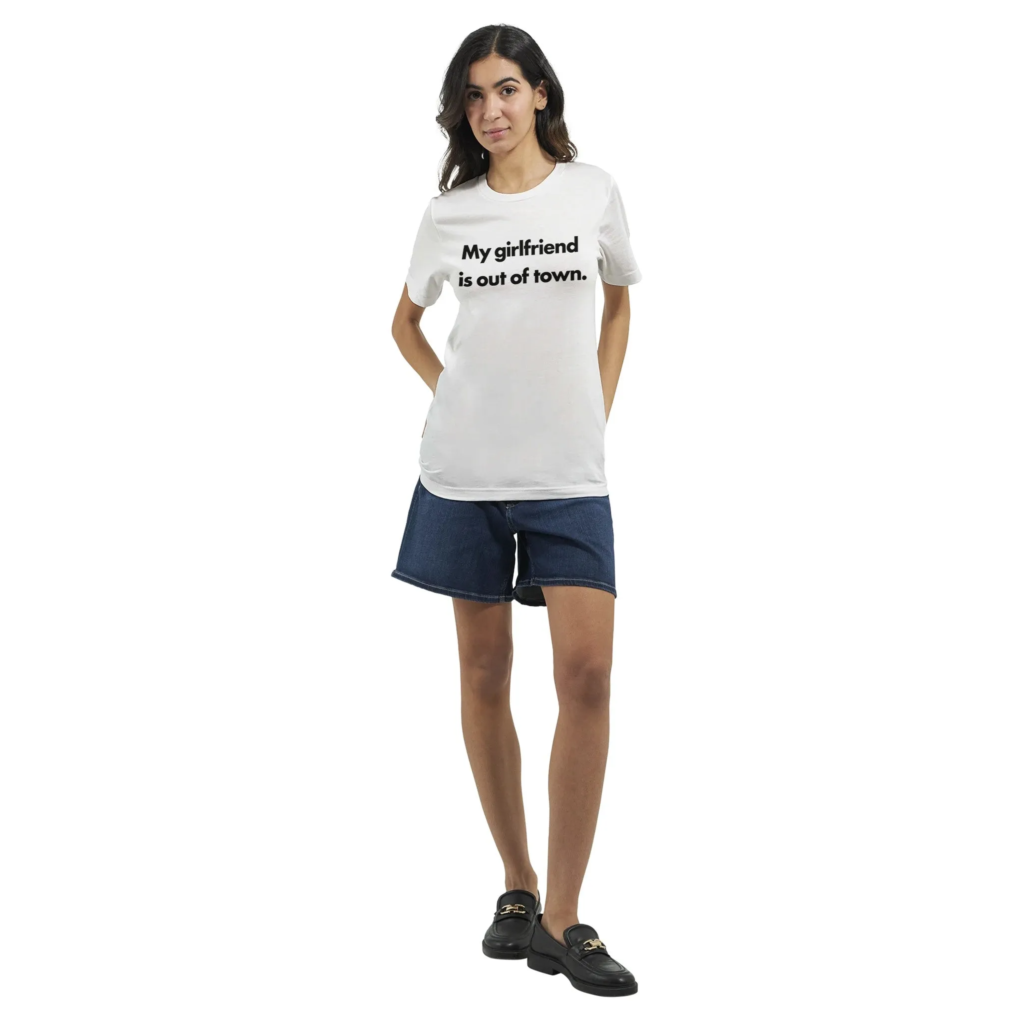 My Girlfriend is out of town.  -  Premium Unisex Crewneck T-shirt