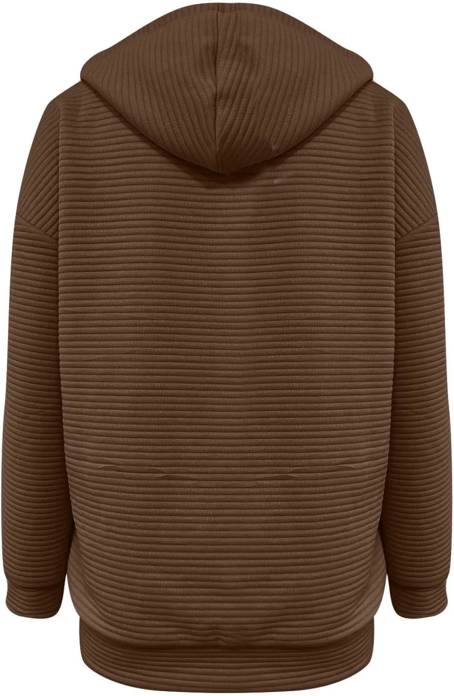 NaRHbrg Oversized Hoodies for Women Full Zip Up Long Sleeve Sweatshirts Casual Waffle Knit Drawstring Pullover Jackets Coat