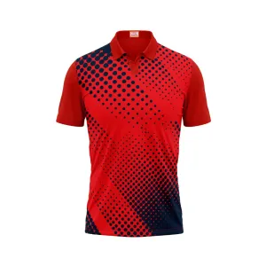 Next Print Customized Polo Neck Red Jersey NPTS33