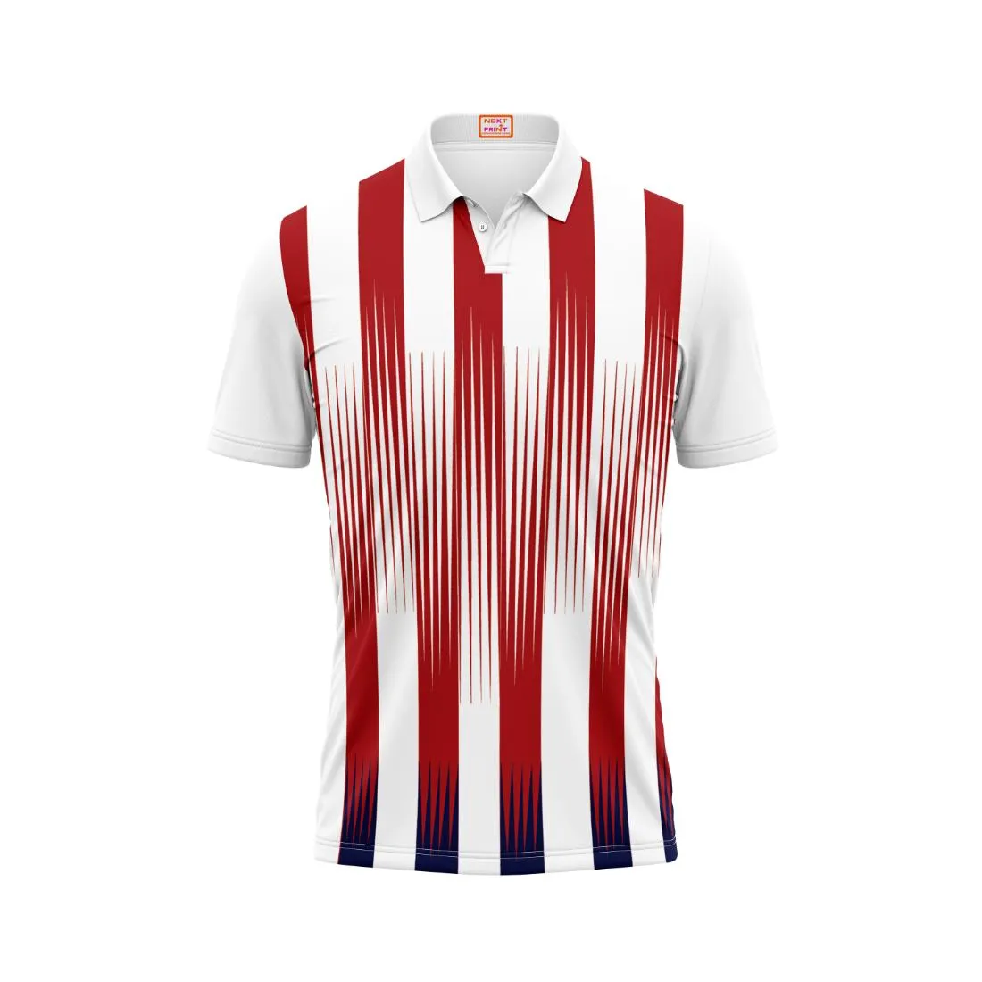 Next Print Customized Polo Neck White Jersey NPTS33