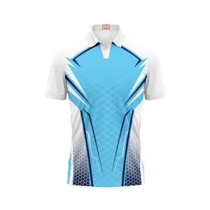 Next Print Customized Polo Neck White Jersey NPTS69
