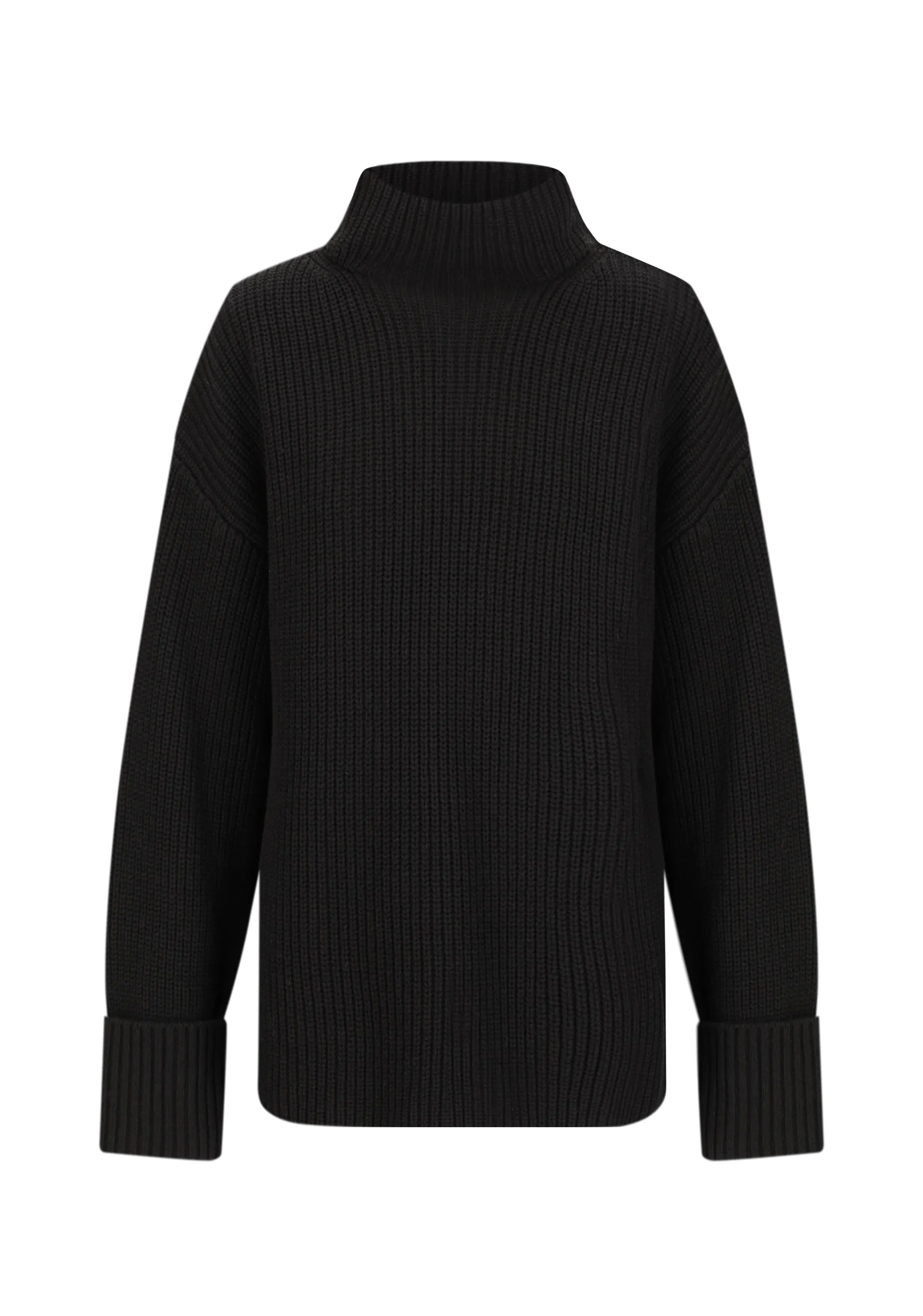 Niko High Neck Knit Pullover_Black