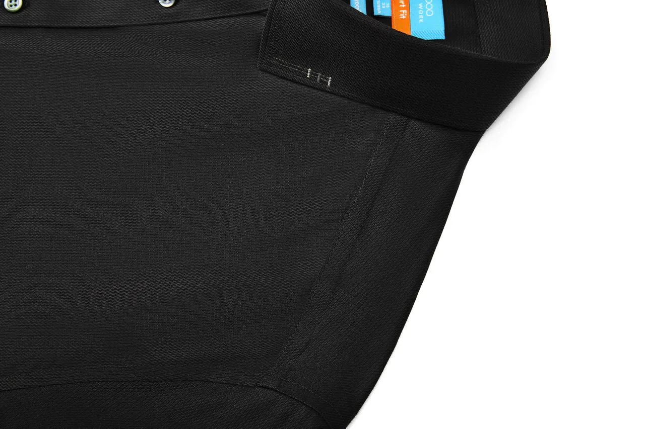 Non-Iron Super Soft Lyocell Blend Design Detail Collar Shirt in Smart Fit