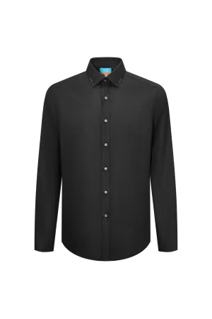 Non-Iron Super Soft Lyocell Blend Design Detail Collar Shirt in Smart Fit