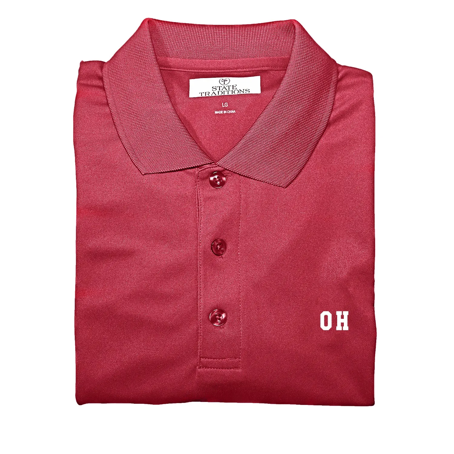 Ohio "OH" State Letters Performance Polo