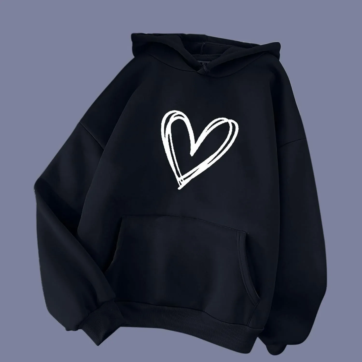 Oversized Hoodies for Women Letter Print Loose Fall Hooded Preppy Sweatshirt Long Sleeve Drop Shoulder Pullovers Tops