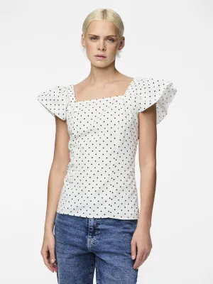 PCMALOU T-Shirts & Tops - Bright White