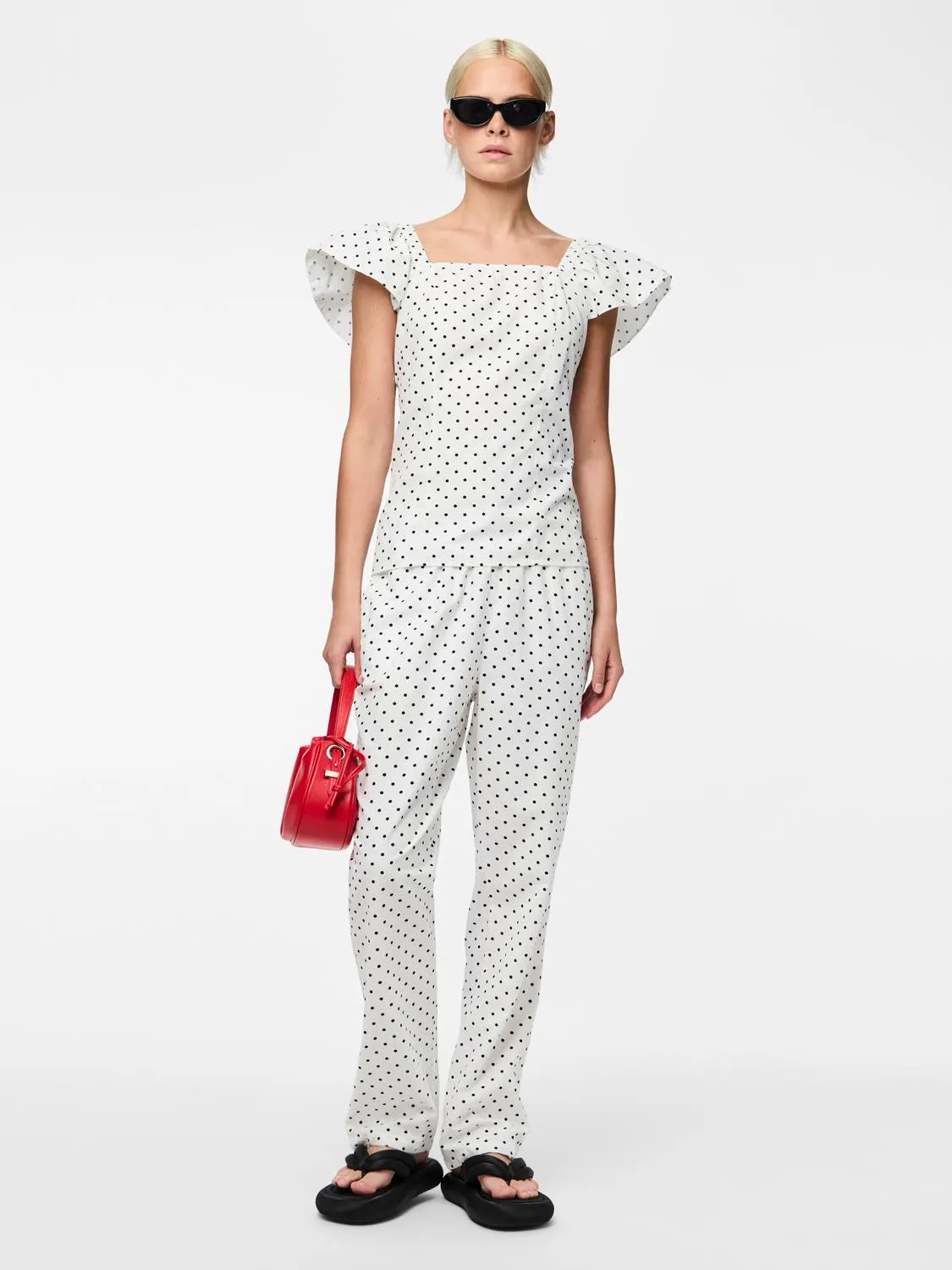 PCMALOU T-Shirts & Tops - Bright White