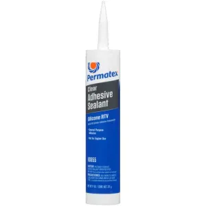 Permatex Clear RTV Silicone Adhesive Sealant, 11 OZ