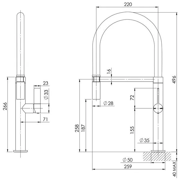 Phoenix Prize Flexible Coil Sink Mixer-Brushed Nickel