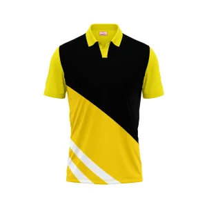 Polo Neck Printed Jersey Yellow NP50000193