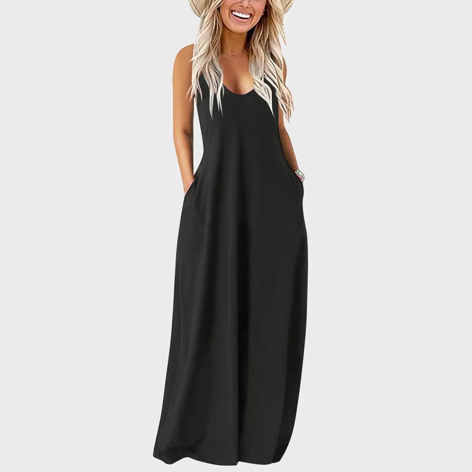PTOLOCIF Womens Solid Round Neck Long Sleeved Patchwork Long Skirt is Fashionable and Plus Size Dress Blouses for Women