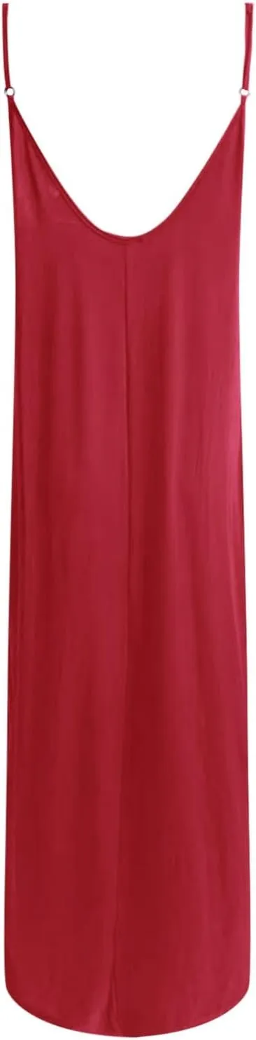 PTOLOCIF Womens Solid Round Neck Long Sleeved Patchwork Long Skirt is Fashionable and Plus Size Dress Blouses for Women