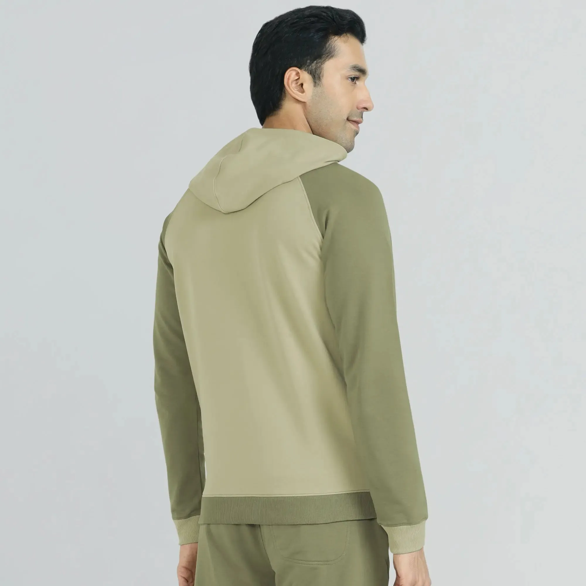 Quest French Terry Cotton Hoodies Tea White