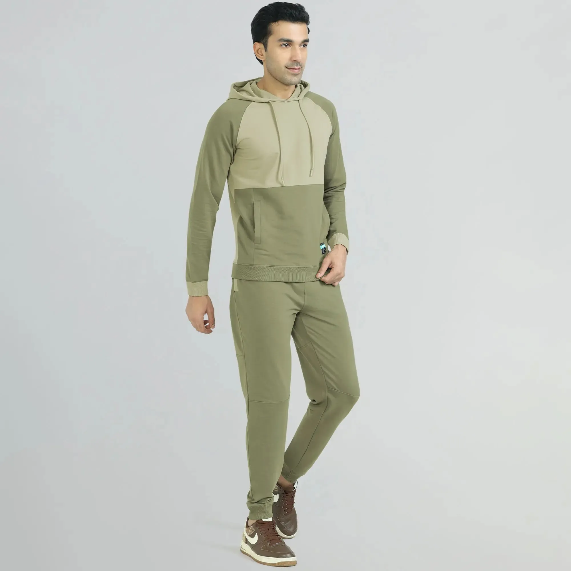 Quest French Terry Cotton Hoodies Tea White