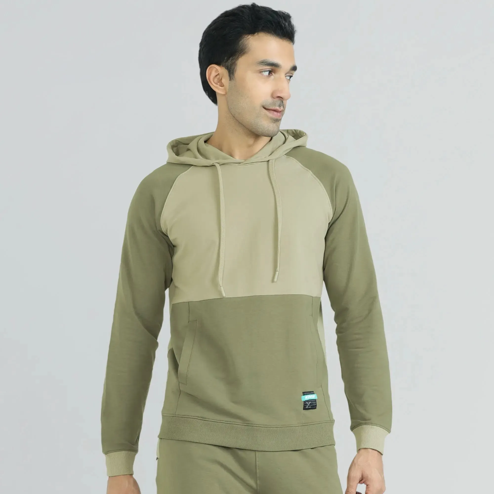 Quest French Terry Cotton Hoodies Tea White