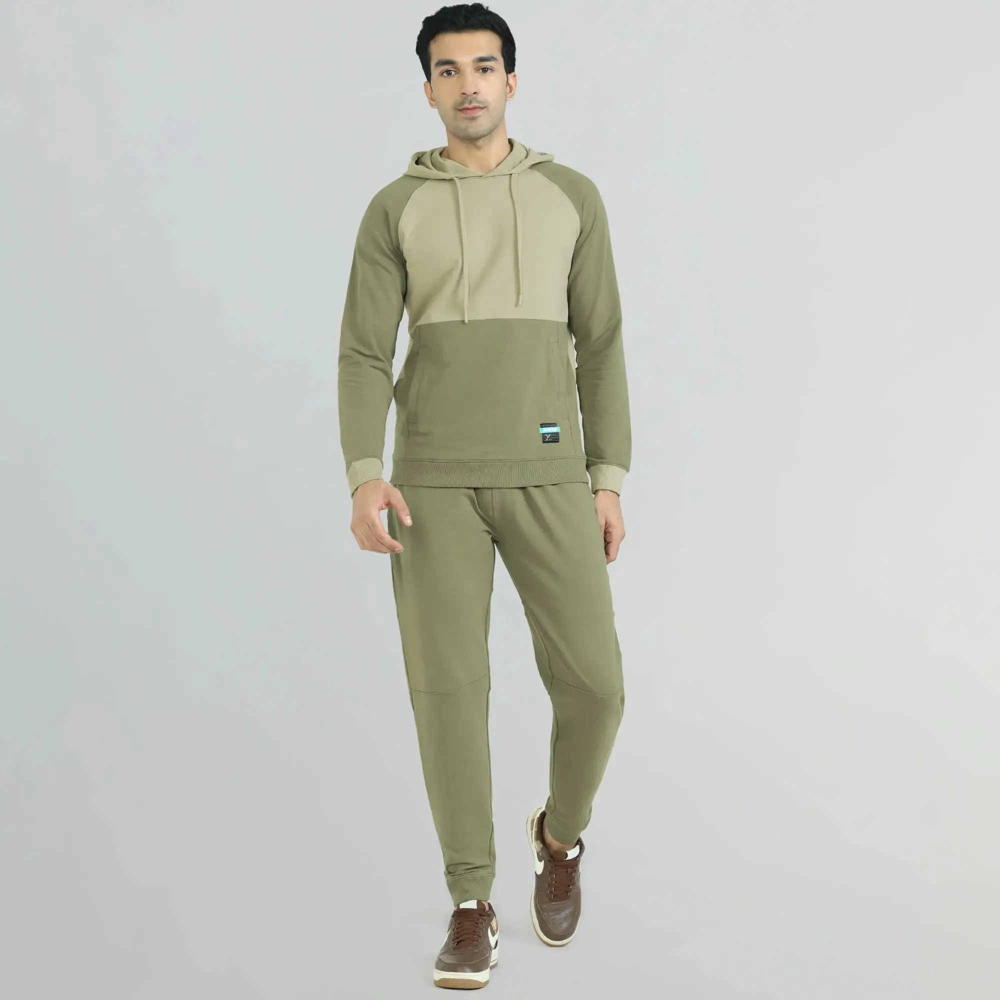 Quest French Terry Cotton Hoodies Tea White