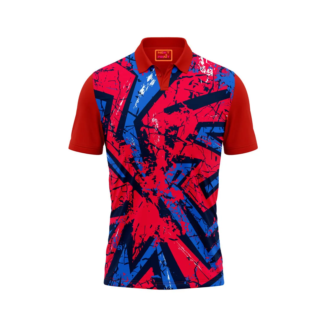 Red Polo Neck Half Sleeve T Shirt Nextprint G166