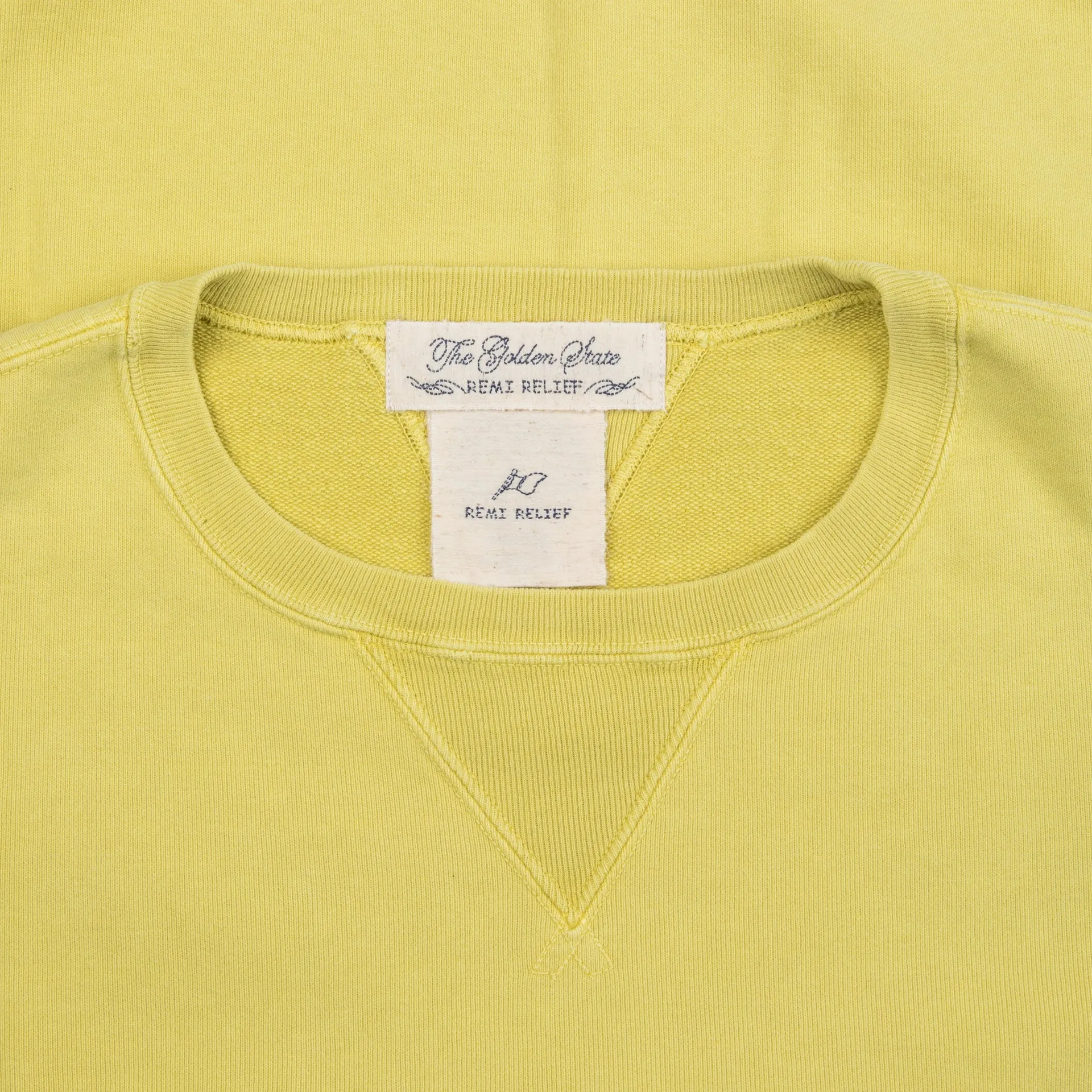 Remi Relief Special Finish Fleece Crew neck sweater yellow