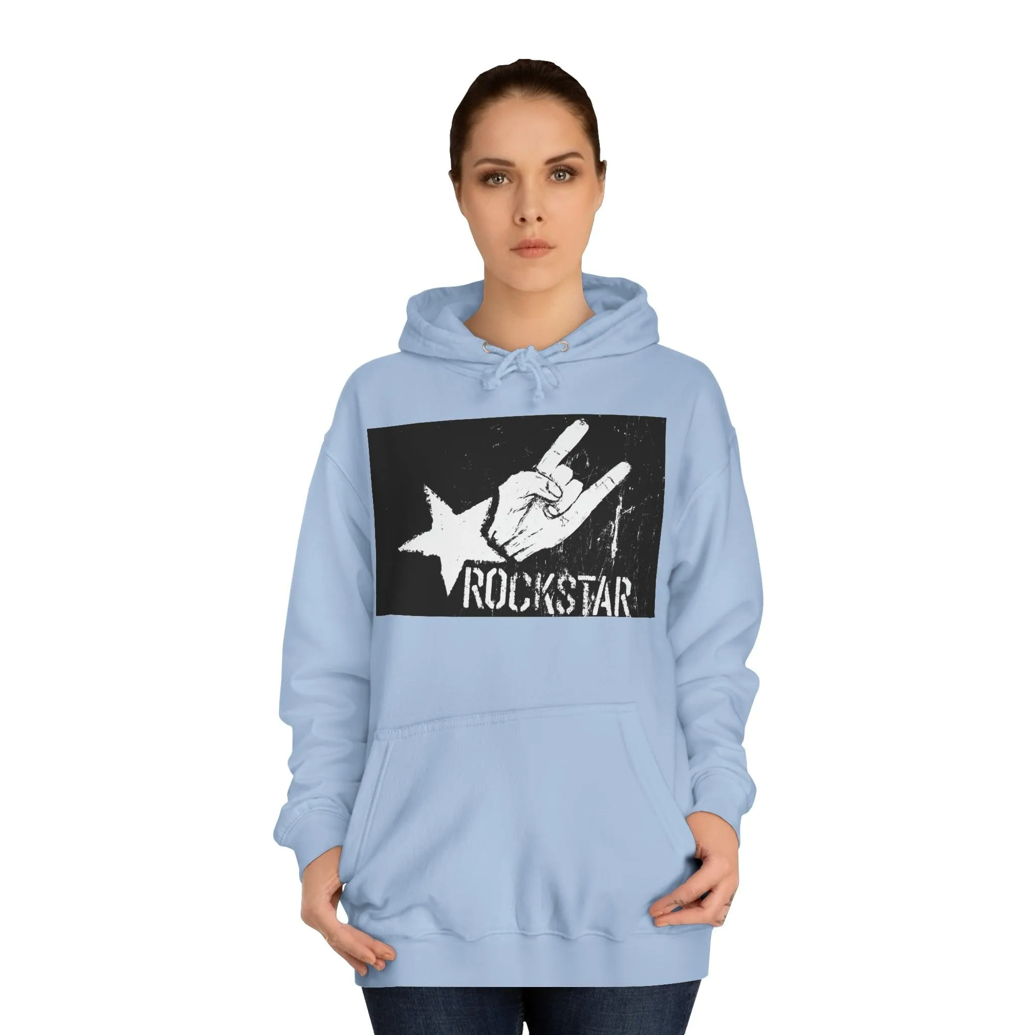 Rock Star Hand Sign Unisex College Hoodie
