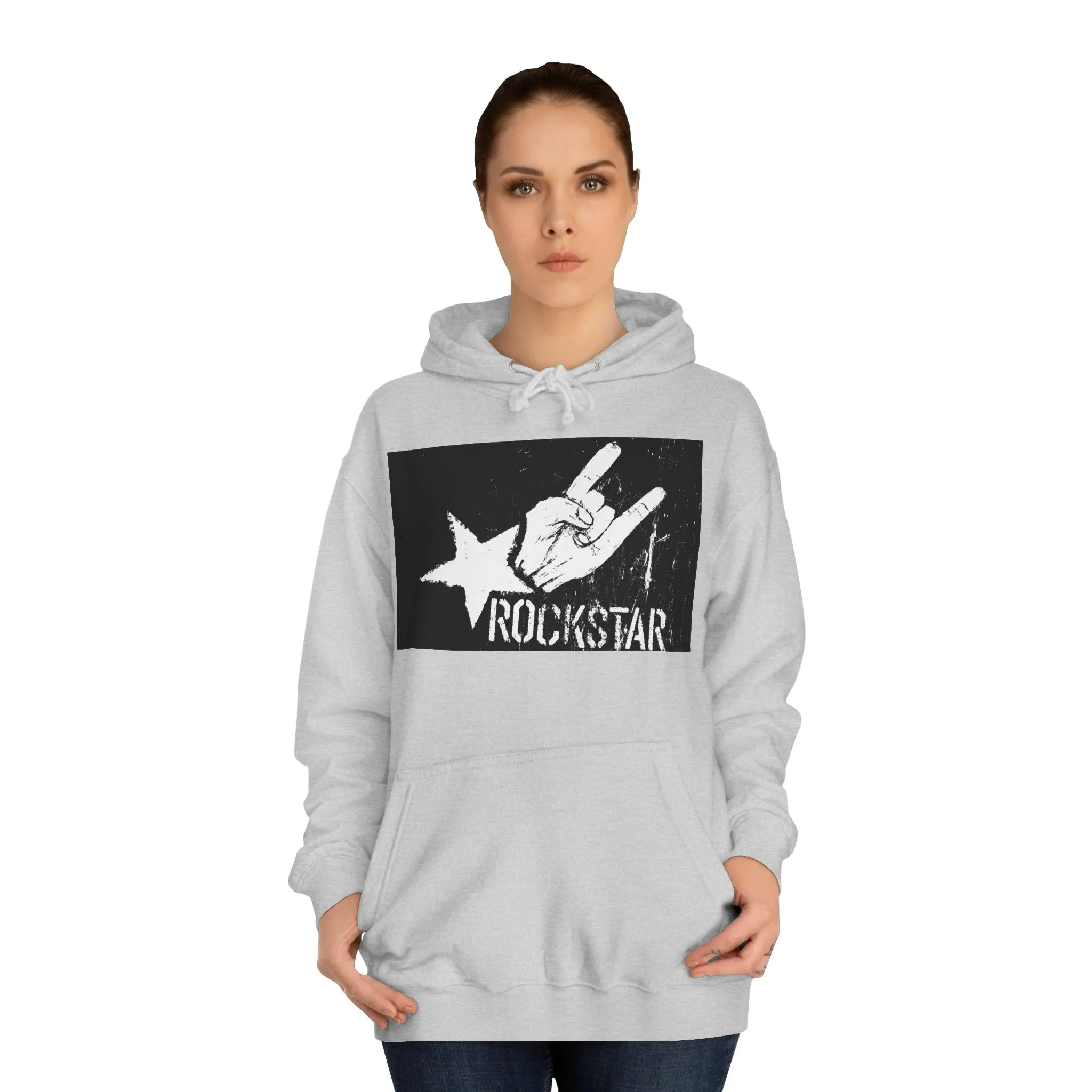 Rock Star Hand Sign Unisex College Hoodie