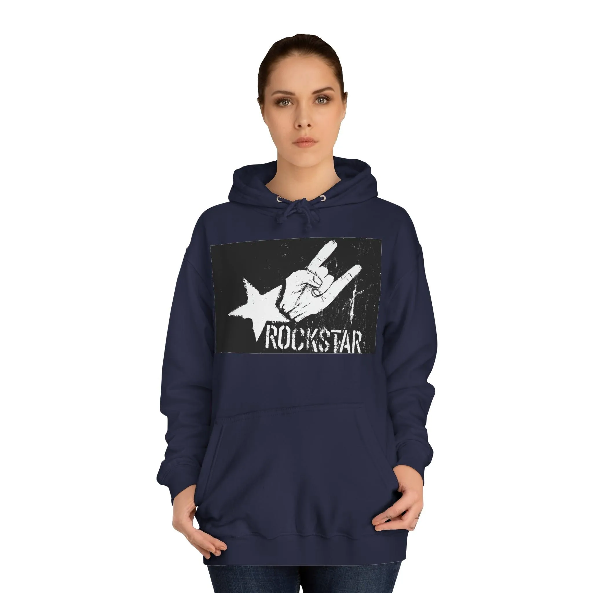 Rock Star Hand Sign Unisex College Hoodie