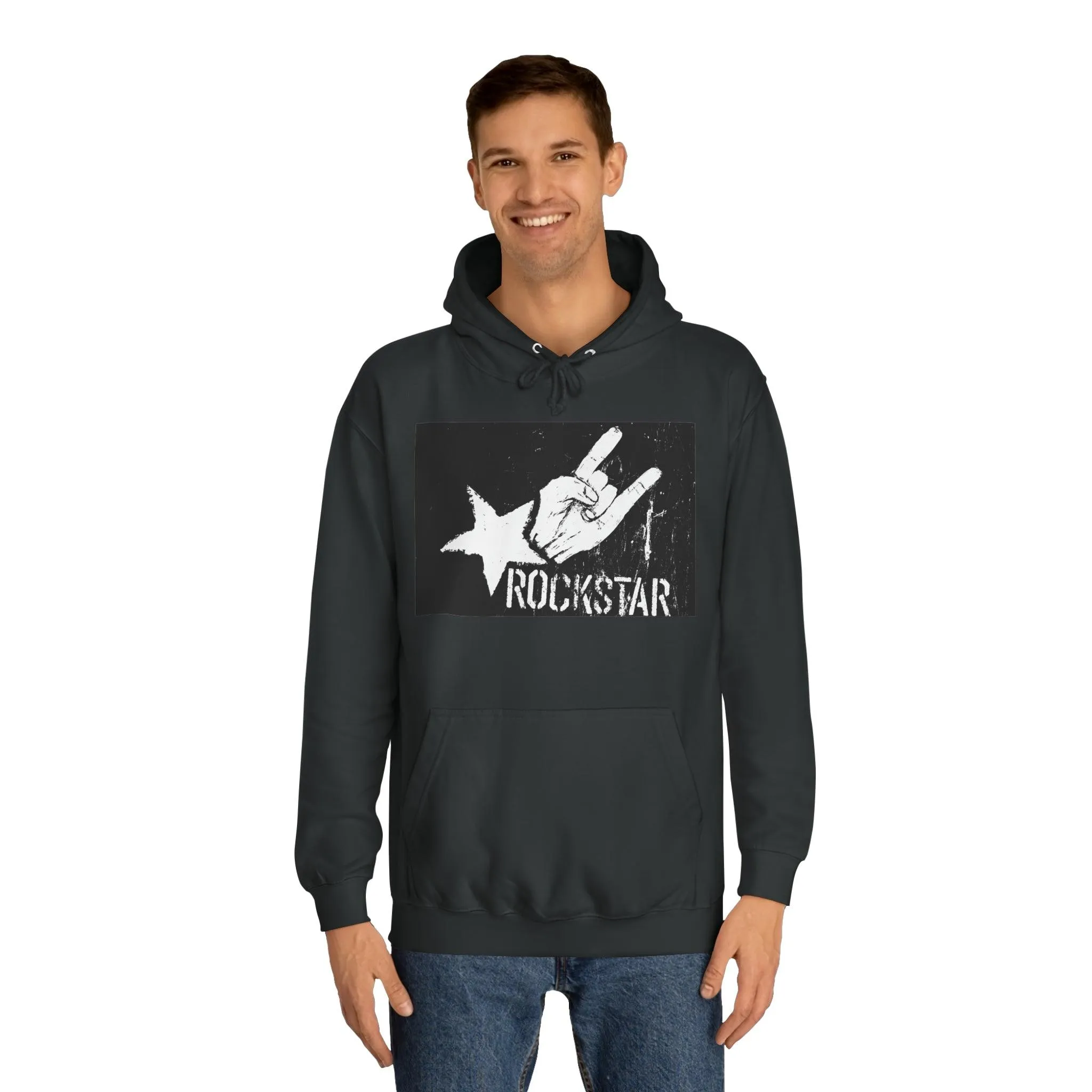 Rock Star Hand Sign Unisex College Hoodie