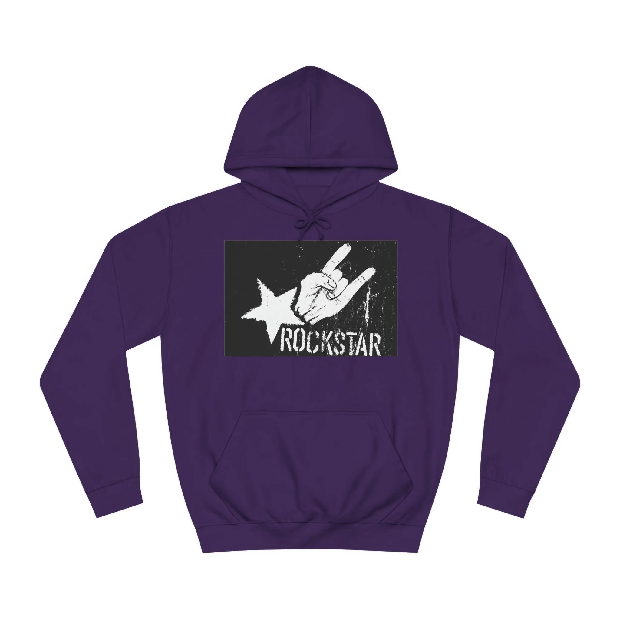 Rock Star Hand Sign Unisex College Hoodie