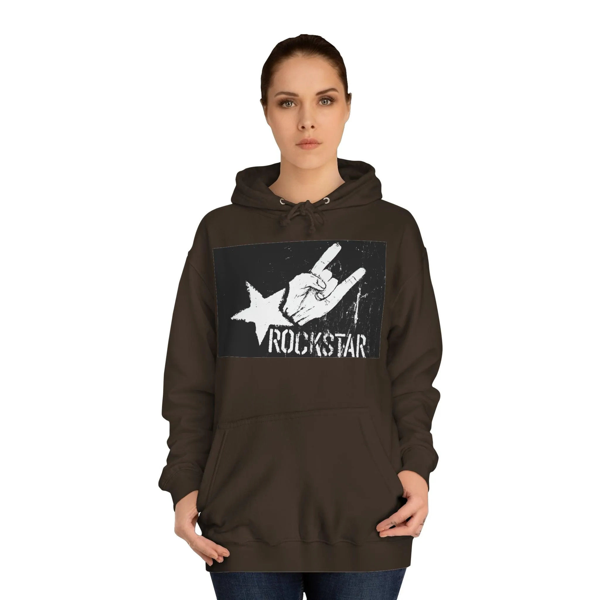 Rock Star Hand Sign Unisex College Hoodie