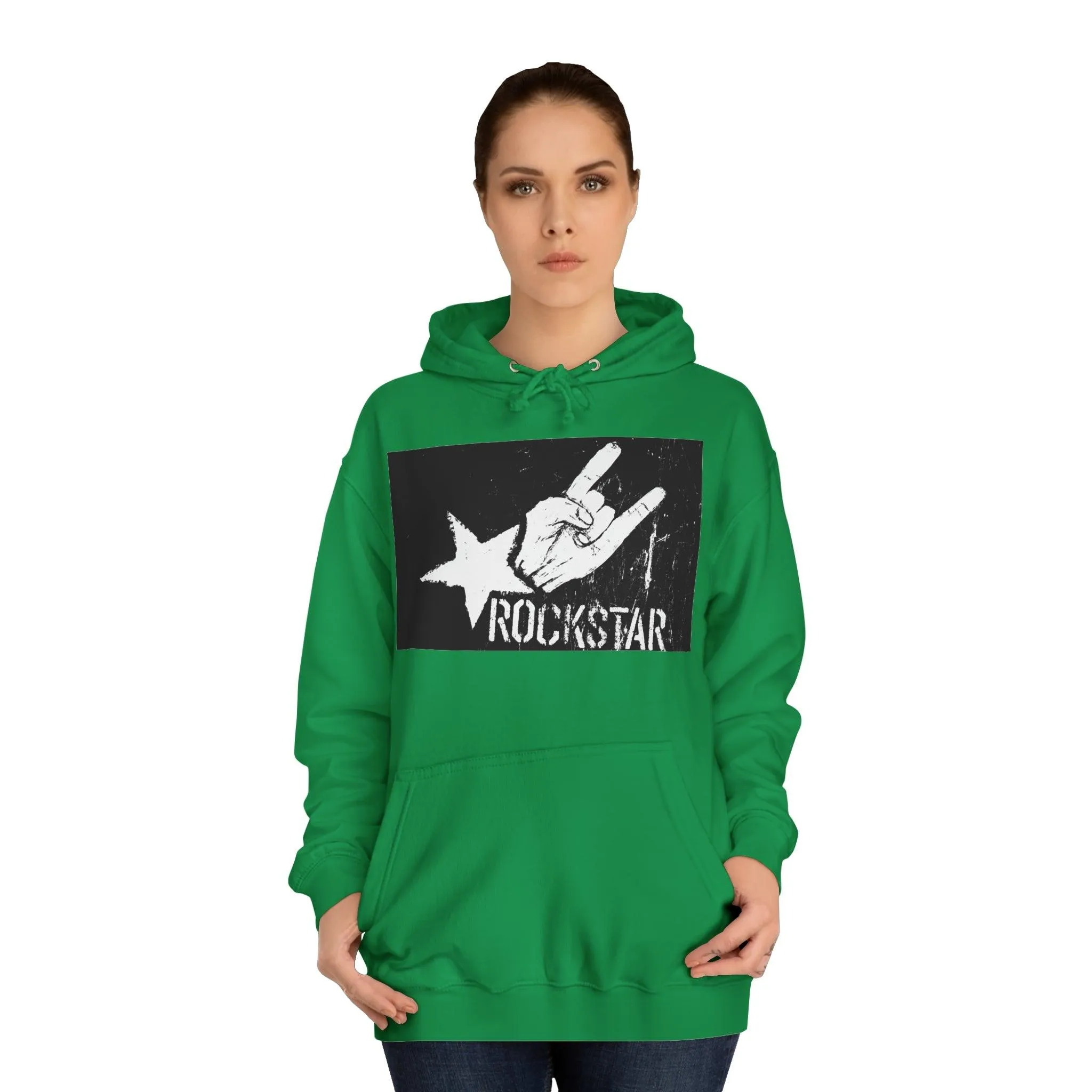 Rock Star Hand Sign Unisex College Hoodie