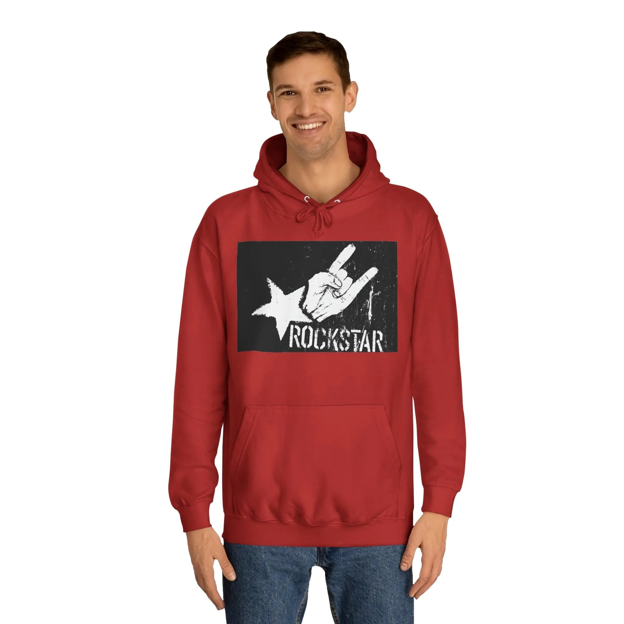 Rock Star Hand Sign Unisex College Hoodie