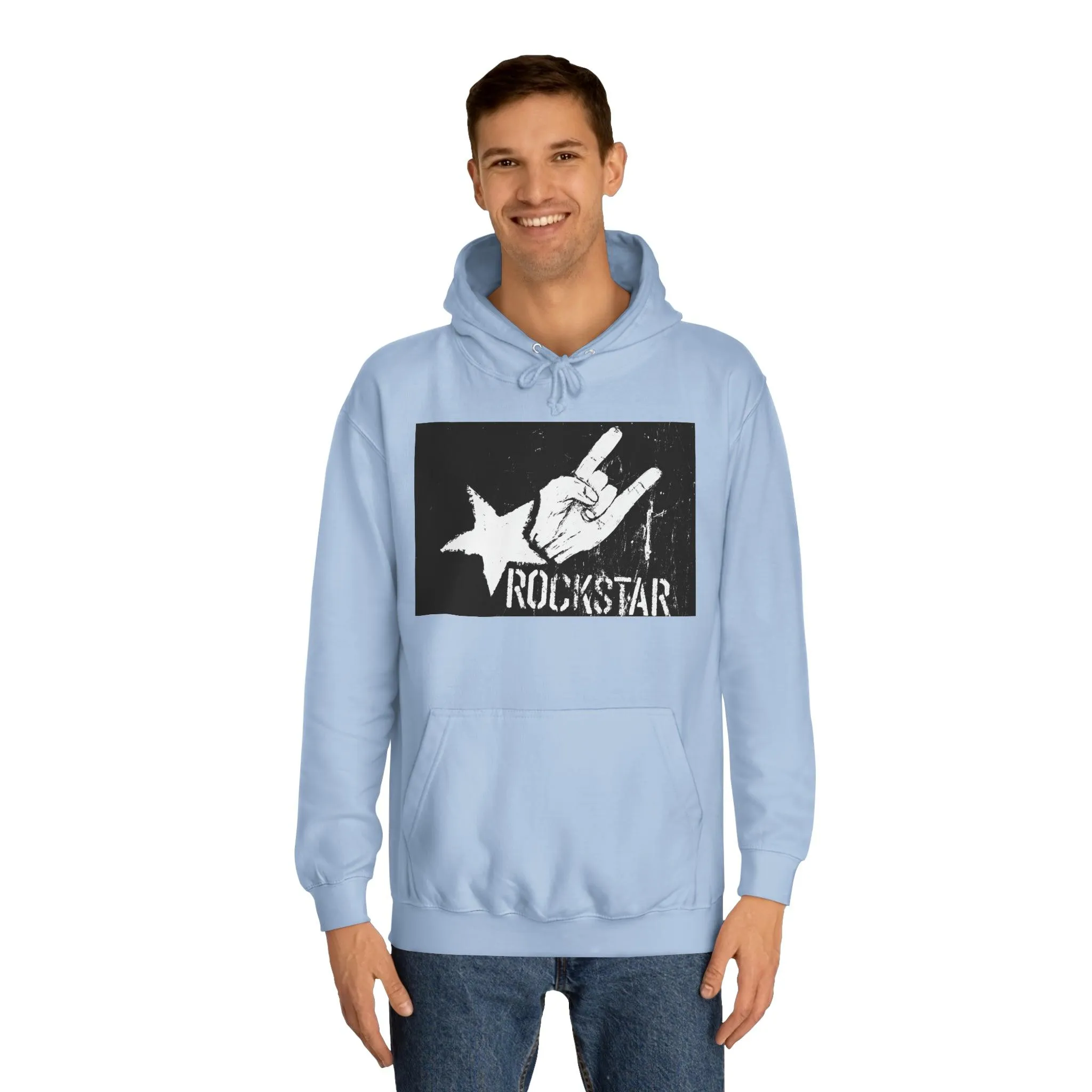 Rock Star Hand Sign Unisex College Hoodie